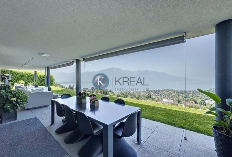 Appartement d’exception avec vue panoramique imprenable sur le lac et les Alpes