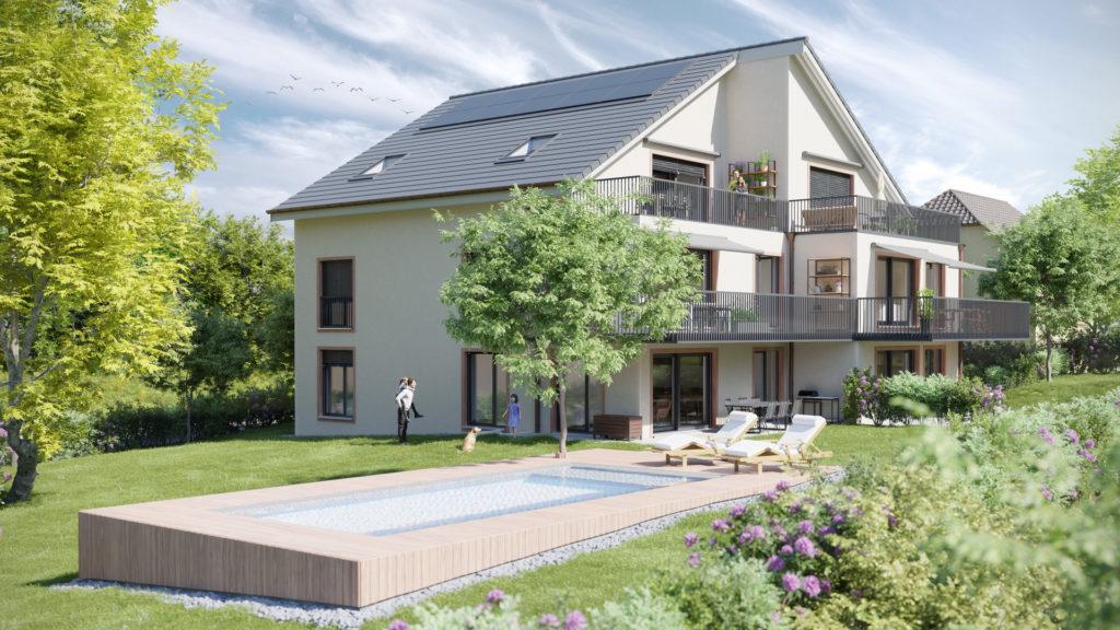 Lot 2 - Appartement de 3.5 pièces neuf avec jardin et terrasse – Calme et confort à deux pas de tout !