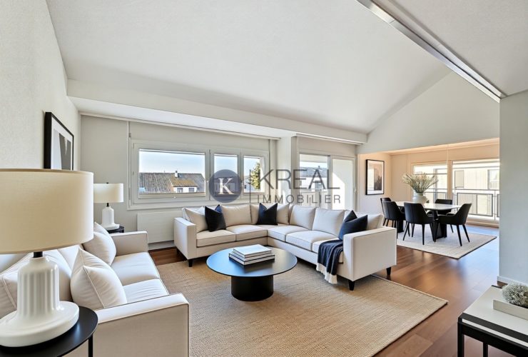 Magnifique duplex 5.5 pièces rénové avec goût : espace et lumière au rendez-vous !